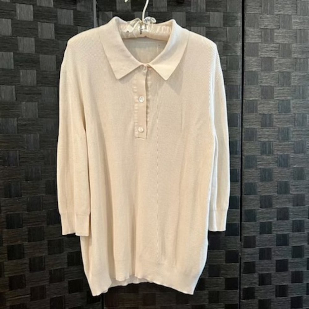 CO Collection, Ltd. Ivory Silk Sweater